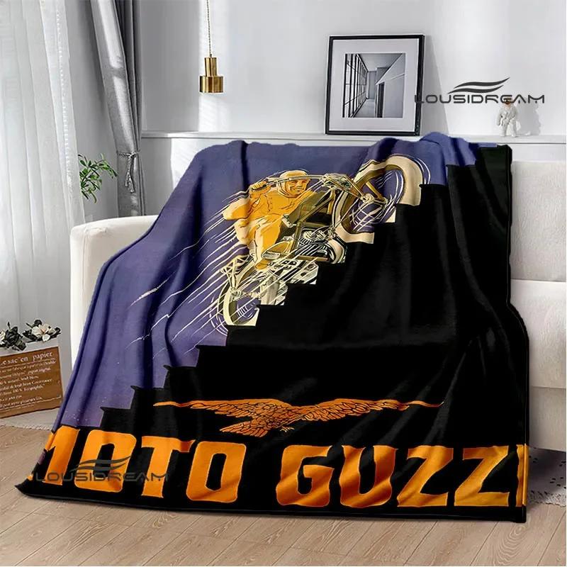 3D Guzzi Motorcycle Logo Printed Blankets Fashion Warm Blanket Soft And Comfortable Blanket Home Travel Blanket Birthday Gift