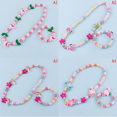 Kids Children Cartoon Beads Necklace Jewelry Girls Gift