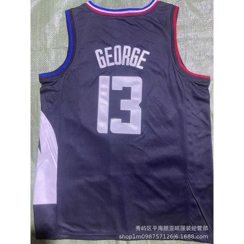 Embroidered NBA Clippers Jersey Paul George 13 Basketball Uniform Shirt Men Women Sportswear