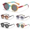Colorful Retro Round Frame Sunglasses Fashion Rainbow Gradient Women Men Shades Retro Sun Glasses Uv400 Designer Sunglasses