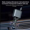 5 In 1 Total Power 180W Car Fast Charger with Retractable Cable USB Type-C Power Adapter with Color Ambient Light and Starry Sky Light for IOS Android