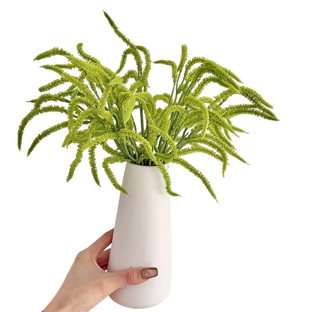 Green Artificial Plants Silicone Simulated Green Plant Lifelike Palm Vine  Home Decor