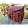 *Leather Vintage Men S Messenger Shoulder Bag Laptop Satchel Genuine Briefcase*