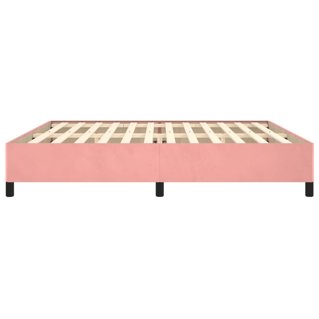 Vidaxl Bed Frame, Pink, 200X200 Cm, Upholstered In Velvet