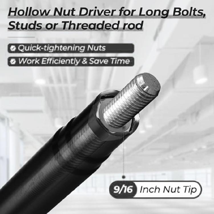 Hollowed Socket Rotatable Ceiling Leveling Sleeve Hollowed Screw Nut Hexagonal Socket For Drilling Power Tool Connection