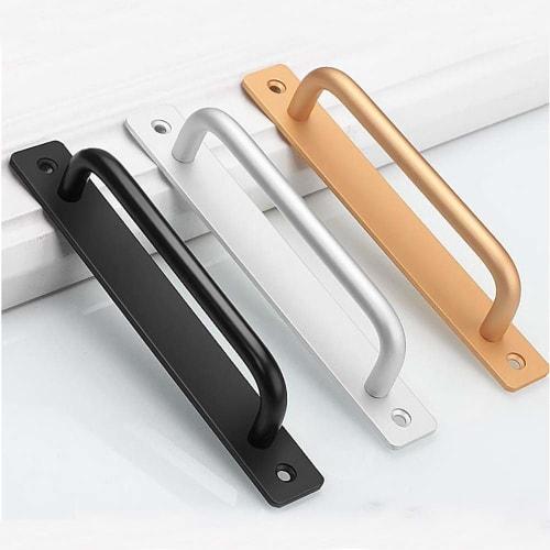 UULU 2-Pack Aluminum Alloy Door Handles, Cabinet Pull Handles, Door Handles, Shelf Handles, Bathroom Decor, Large Size, Metal Door Knobs with Screws (