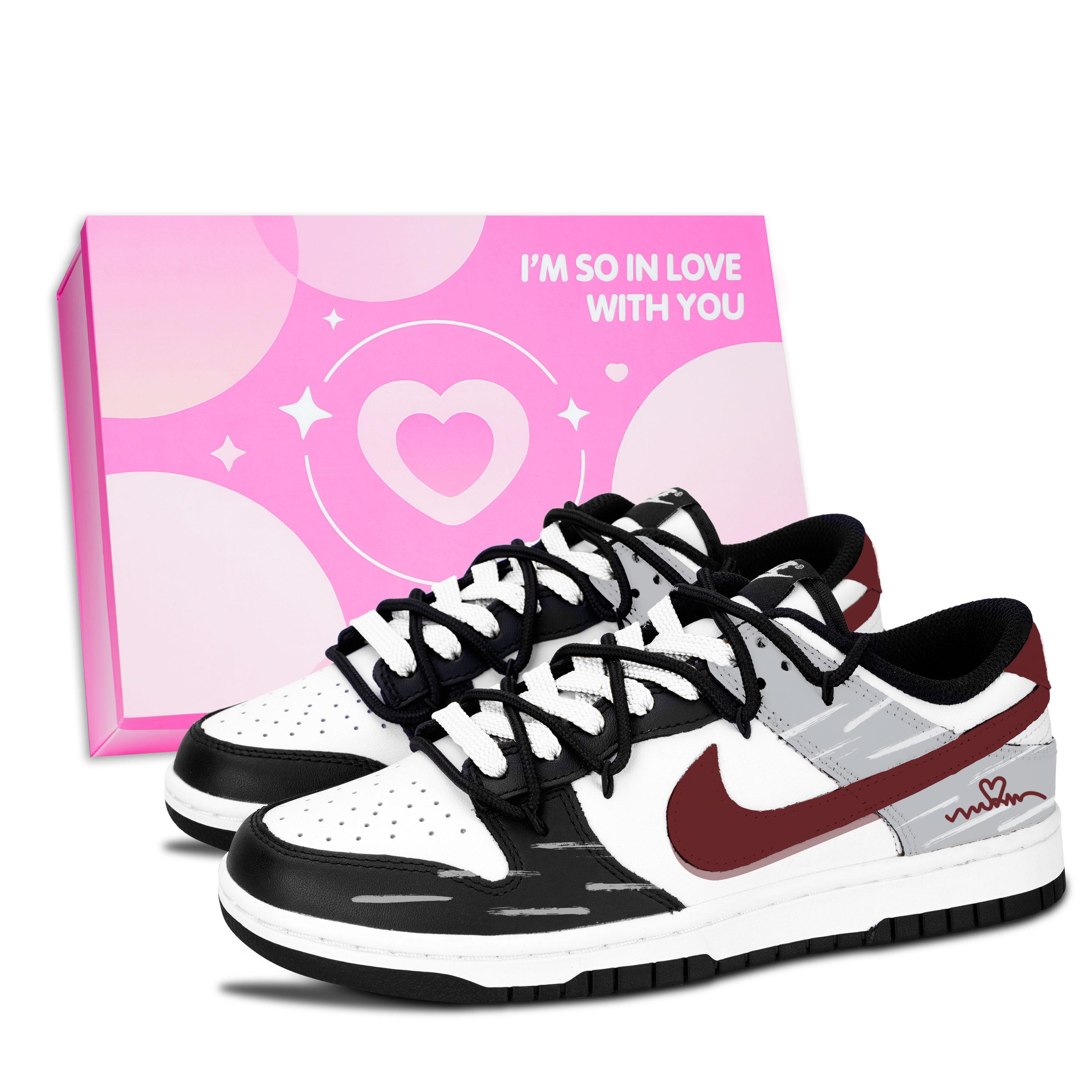 

Nike Dunk Black White, Crimson Gray Heart Leather Abrasion Resistant Slip Resistant Abrasion Resistant Slip Resistant HF5441-100(Team887-) 42.5