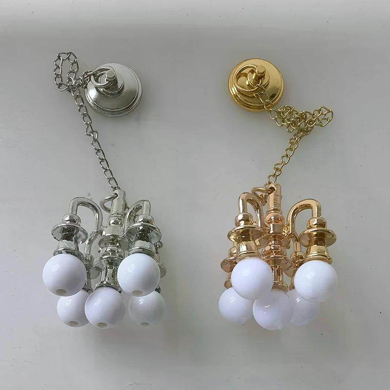 1pc 1/6 1/12 Miniature Dollhouse Ceiling Lamp Hanging Lamp Mini Led Lighting Model Home Decoration Doll Furniture Toy