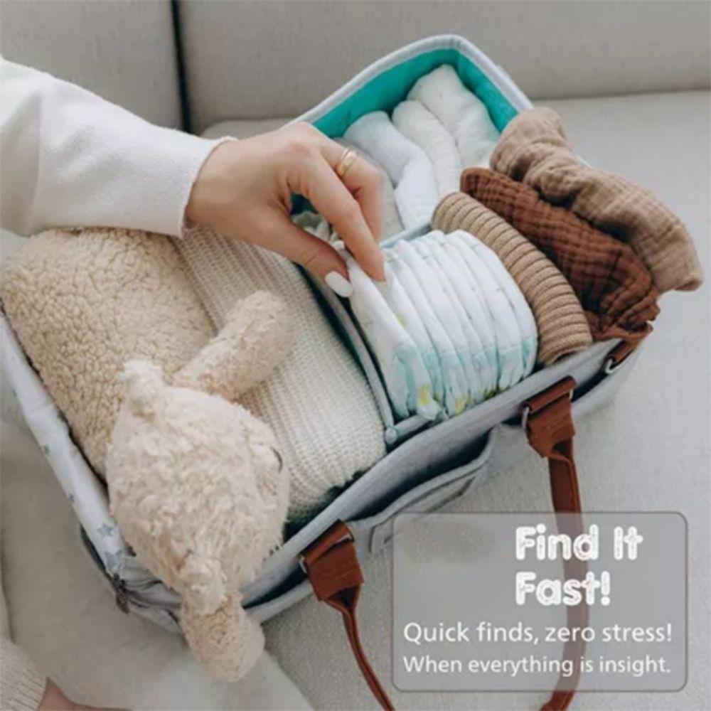 Foldable Design Mommy Tote Bag Felt Cloth Multifunctional Storage  Mommy Storage