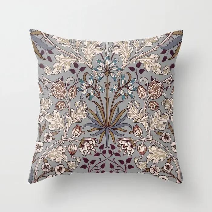 Home Living Room Sofa Bedroom Car Decorative Pillowcase Vintage Floral Print Pattern Cushion Cover