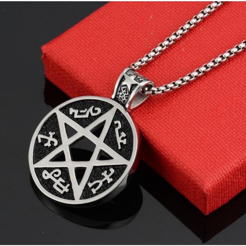 Chain Titanium Steel Pendant Punk Necklace Retro Trendy Men and Women Casting Necklace