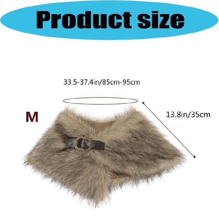 Faux Furs Shoulder Wrap For Gothic Punk And Fantasy Outfits Stylish Cosplay Accessory Theater Costume Shawl