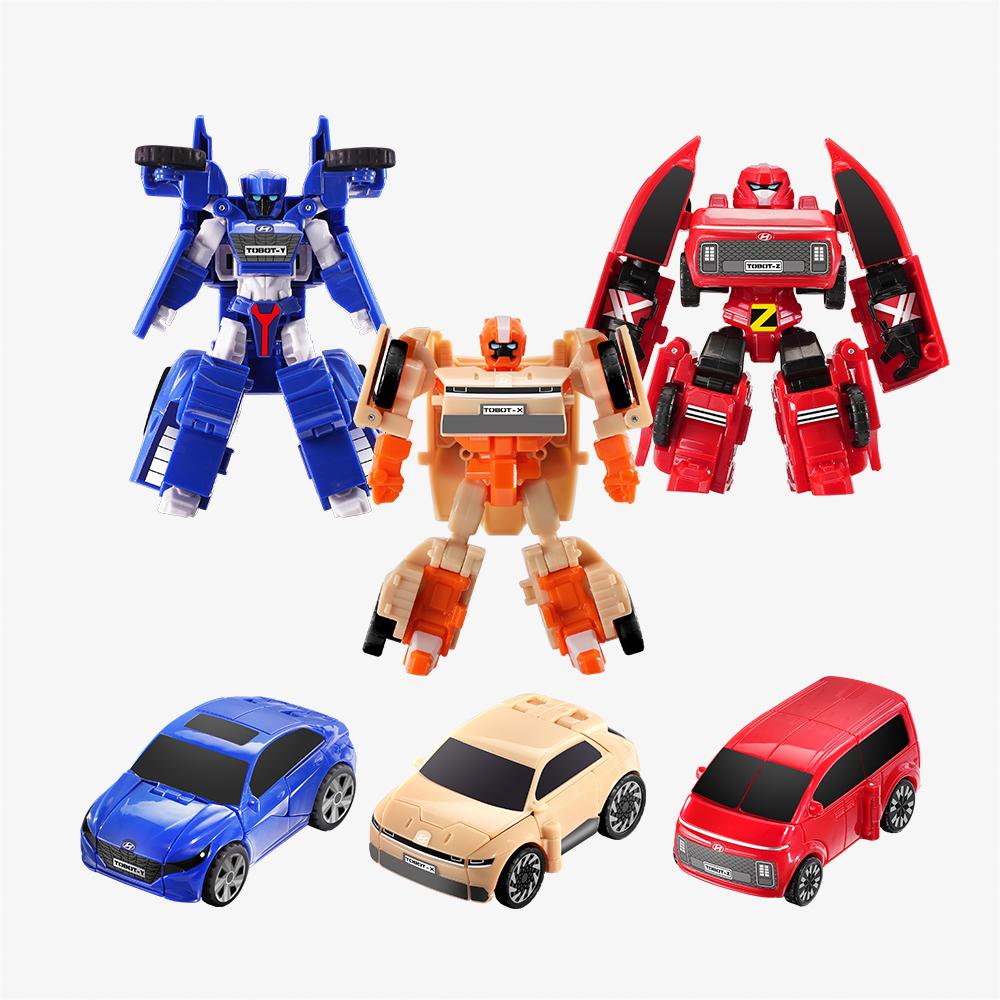 

[young toys] Tobot Mini X+Y+Z Triple Pack Transformable Robot Figures (Hyundai Ioniq 5, Avante, Staria)