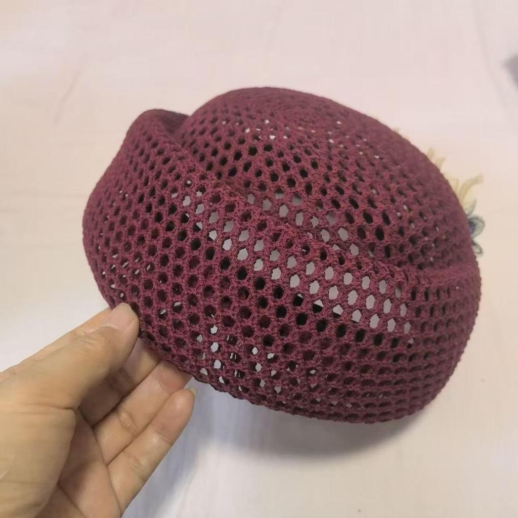 Sommer Schwarzer Koreanischer Stil Atmungsaktives Barett - Vielseitige Lässige Malerhut für Damen, der das Gesicht schmaler wirken lässt