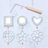 New Aluminum Rosette Maker Molds Bunuelos Mold with Handle Pastry Tools Achappam Cookie Maker Baking Cooking Kitchen Accessories