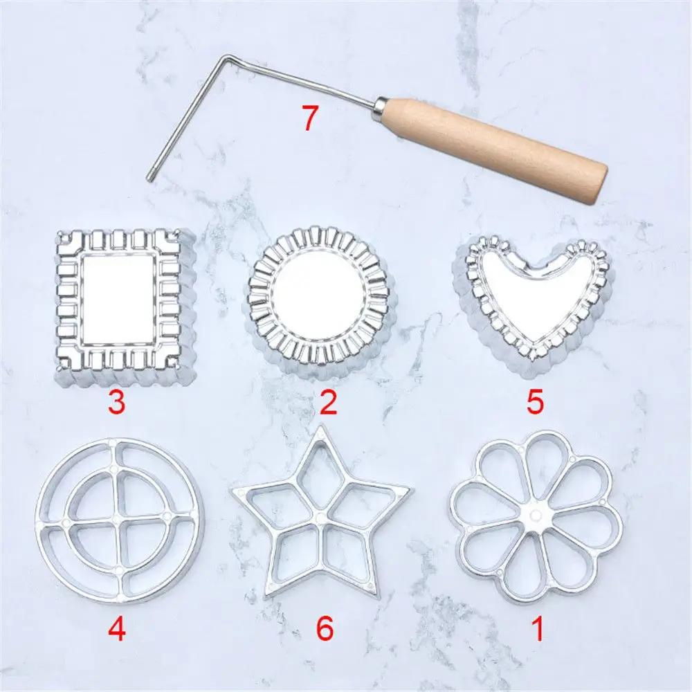 New Aluminum Rosette Maker Molds Bunuelos Mold with Handle Pastry Tools Achappam Cookie Maker Baking Cooking Kitchen Accessories