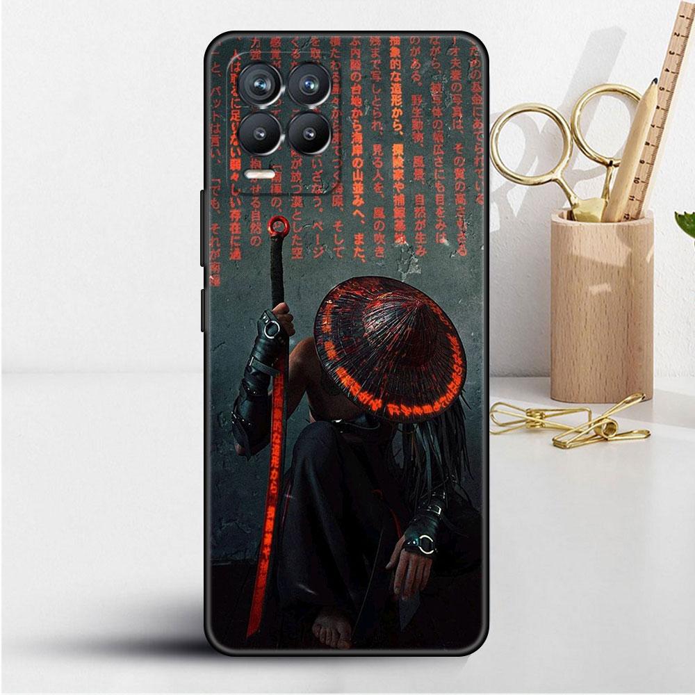 Krajinomalba Tušová malba Japonsko Samurajské umění Měkké TPU pouzdro pro Realme 8 C21 9 Pro 8i 9i GT Neo 3 2 C3 7 6 C21Y C15 C11 Kryt na telefon