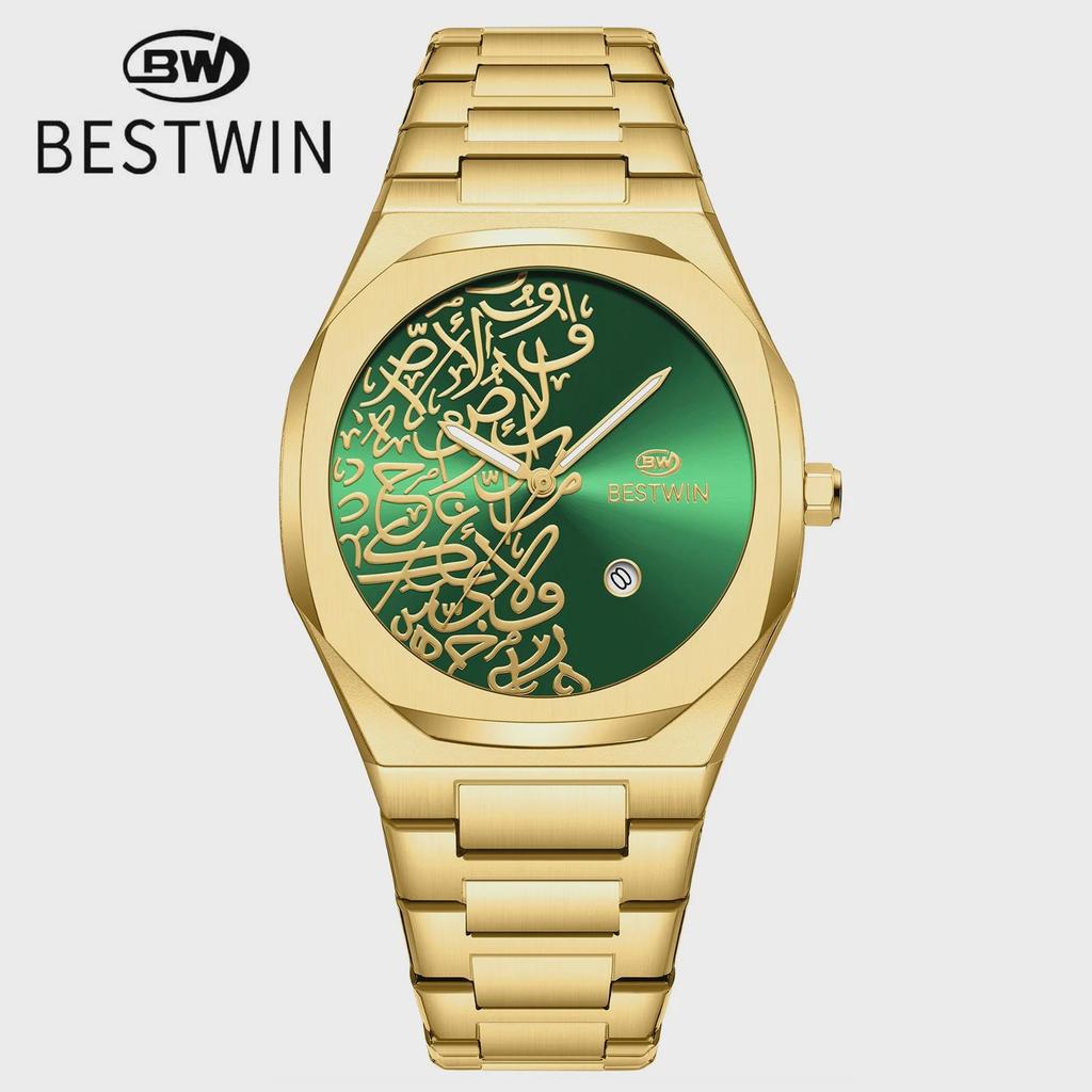 Herren Golduhren Top Marke Luxus Edelstahl Uhrenarmband Hohe Qualität Herrenuhr Kreatives Design Datum Armbanduhr