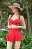 Sexy and Bikini Set for Includes a Flattering Underwired Stylish and [FASHION FAN] Flattering! Cross-design 3-piece Women. Skirt. Sexy, Simple,