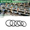 Oil Seal Seal Ring Rotary Shaft Seal NBR Rubber 85x95x6mm Black 5 Pcs