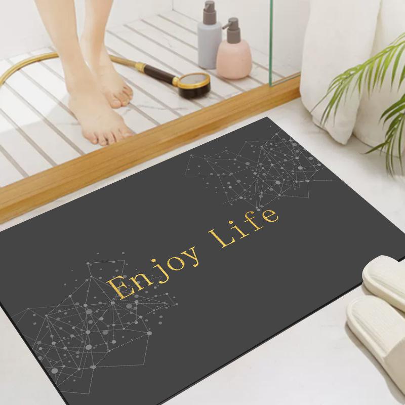 Diatom Mud Bathroom Mat: Soft, Absorbent, Non-Slip, Quick-Drying Custom Foot Mat