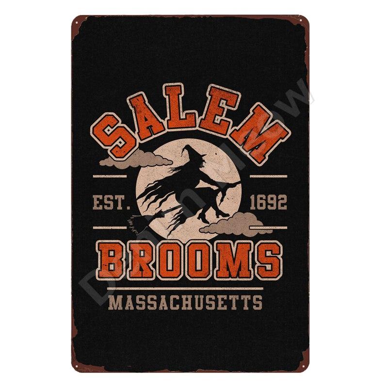 

Винтажный знак «Оставайтесь позитивными» с изображением черепа, металлическая жестяная табличка «Ведьма», забавный ретро-знак для декора стены гостиной дома, подарков на Хэллоуин, 8x12 дюймов 20x30cm