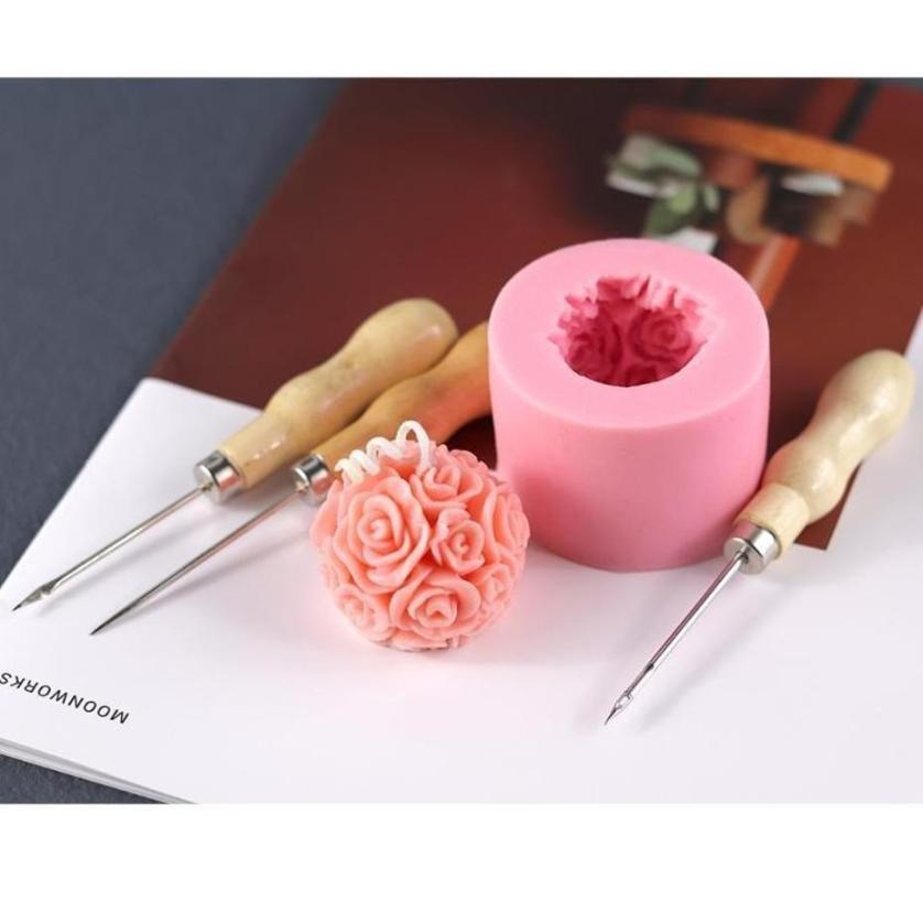1 Pcs Solid Wood Round Hole Cone With Hook Drill Needle With Hole Shoe Cone DIY Handmade Leather Shoe Cone Tool