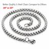 Mens Stainless Steel Viking Fenrir Wolf Head Pendant Necklace Men Silver