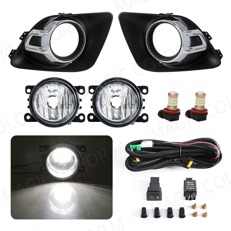 

Для Mitsubishi ASX 2011 2012 2013 светодиодные противотуманные фары, галогенные фары, рамка капота, рамка, водонепроницаемые автомобильные аксессуары, 12 В