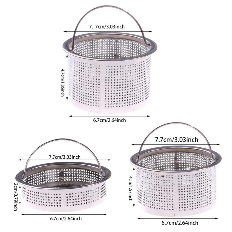 2-4.7cm Kitchen Sink Filter Stainless Steel Mesh Strainer Sewer Strainers Drain Hole Trap HOT SALE