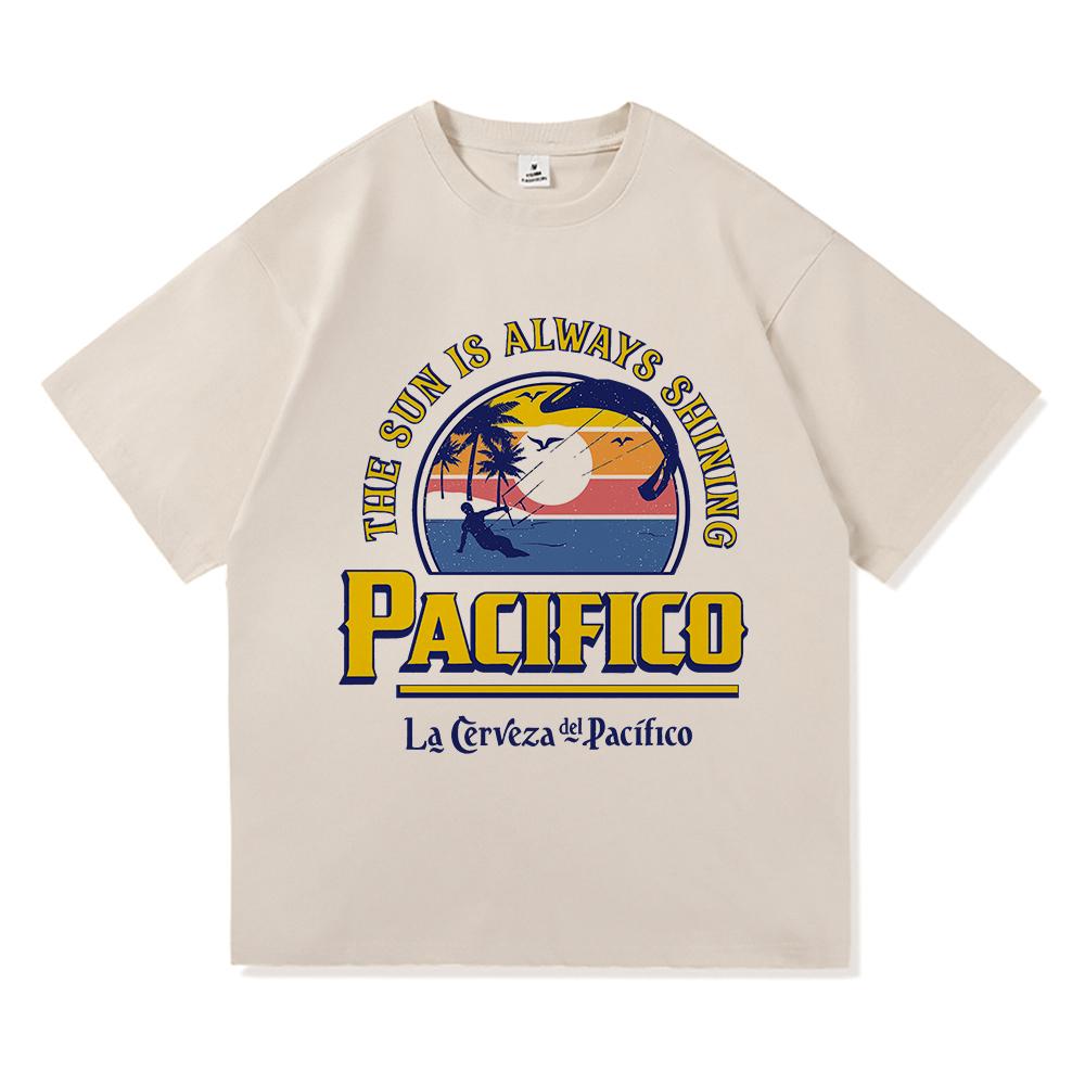

La Cerveza Del Pacifico Beer T Shirt Men/Women Aesthetic Cerveza Pacífico Clara Tshirt Vintage 80 s 90 s Cotton Tees Shirts Tops S