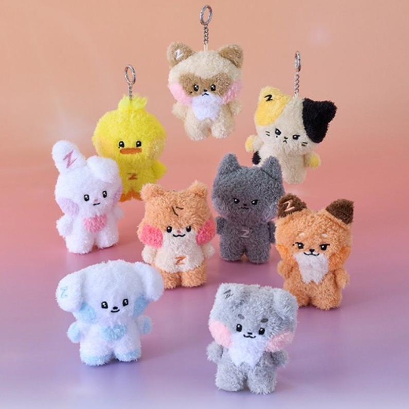 Zhanghao Zb1 Ricky Kpop Idol Keychain Plush Pendant Stuffed Puppy Cat Toy Bunny