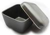 Santo Banko Ware Ceramic Rice Container, Black Glaze, Square, 2-Go Capacity, Made In Japan, 08923