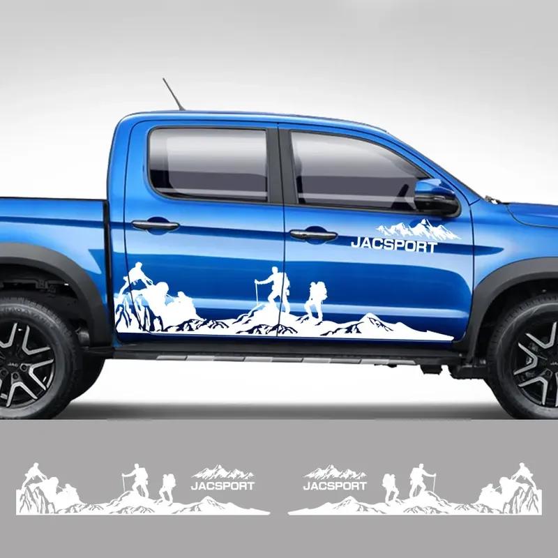 Pickup Door Side Sticker For JAC Shuailing T6 T8 Pro Truck Mountain Climb Decor Decal Car Vinyl Film Cover Auto Accessories