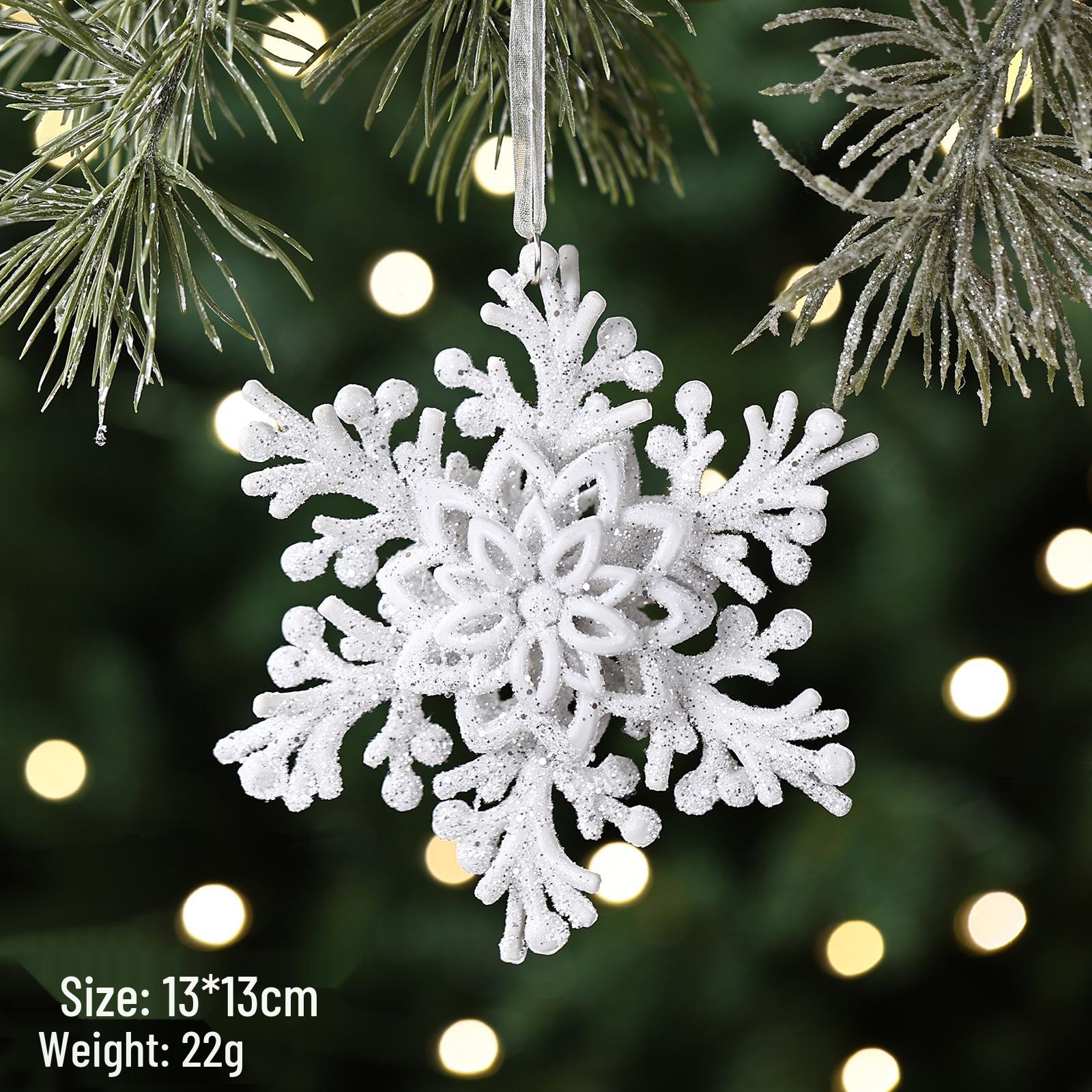 

Белые елочные украшения: Дизайн в виде пятиконечной звезды и снежинки, лидер продаж