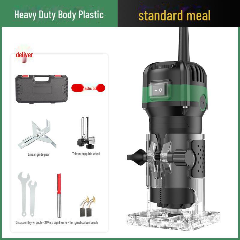 Adjustable Speed Woodworking Trimming & Slotting Machine - 6.35mm Electric Router