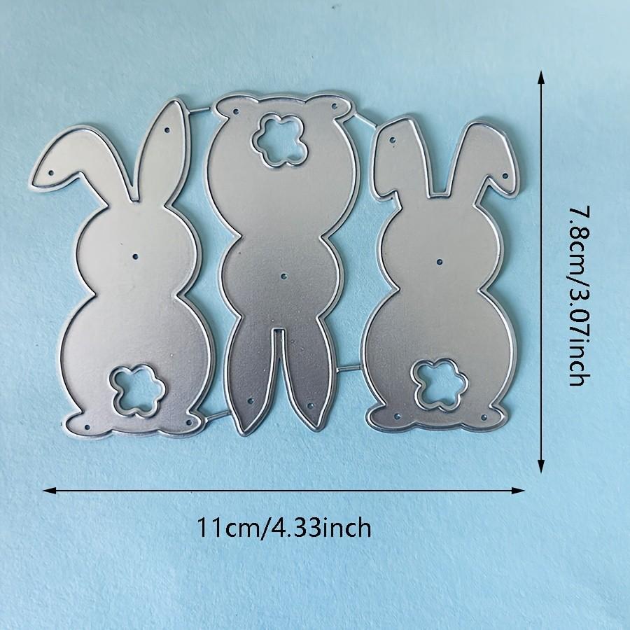 Easter 3pcs/lot Rabbits Metal Cutting Dies Cutter Stencils Scrapbooking Decorative Embossing Photo Album Decor Card Making DIY Craft