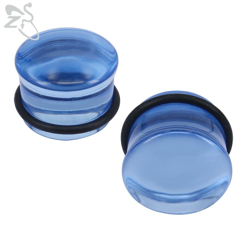 ZS 2pcs/lot Glass Ear Plug And Tunnel 5-16mm Ear Expander Stercher Ear Gauges Ear Flare Flesh Expander Body Piercing Jewelry