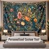 Floral Garden (400) Theme Custom Tapestry Personalized Custom Name Text Wall Hanging Tapestry Home Decor Background Cloth