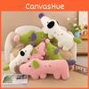 Dog Plush Colourful Toy Pillow Stuffed Animal Doll Back Cushions Kids Gifts