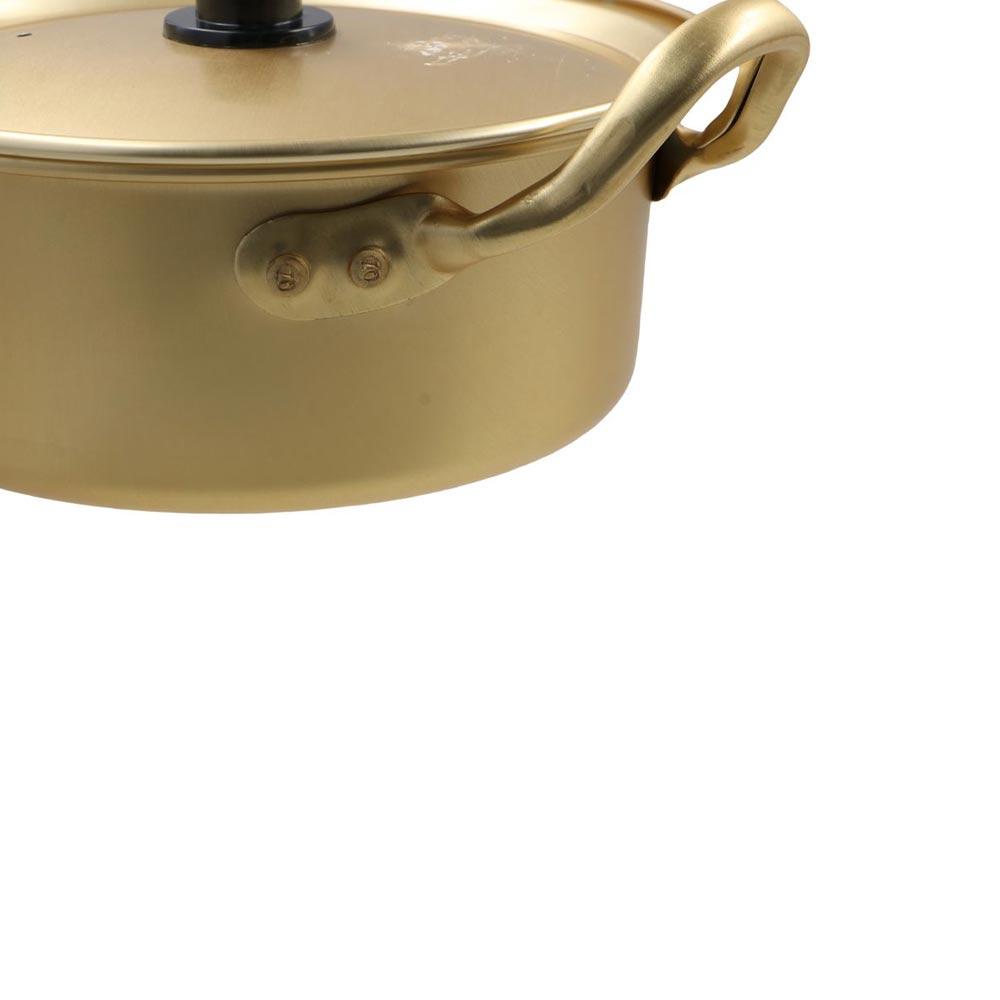 Small Creative Golden With Lid Kitchen Tools Korean Ramen Pot Soup Pot Cookware Noodle Pot