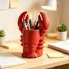 3D Printed Pencil Holder Plastic Cosmetic Brush Holder Lobster-Shaped Pen Holder  Desk Decoration