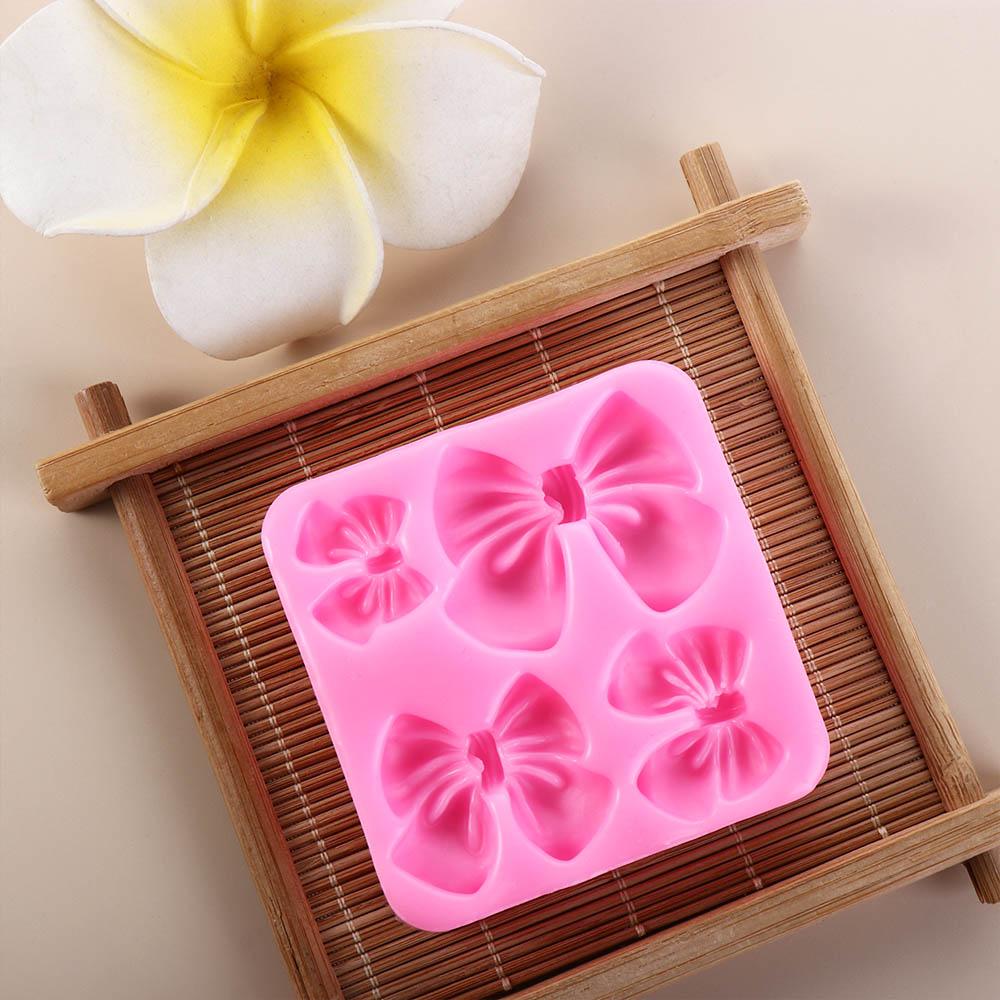 Zuckerhandwerk Schleifenförmige Süßigkeiten Fondant Kuchen Silikonform Backform Backwerkzeug Schokoladenform