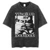 Gewaschenes Vintage Yungblud Lowlife Logo T-Shirt Herren Damen Mode Rock Retro Kurzarm T-Shirt Herren Freizeit Baumwoll T-Shirts