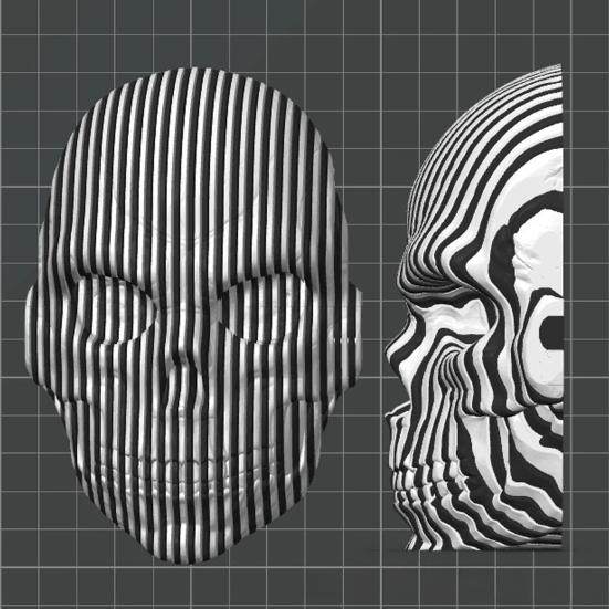 Yousheng 3D Printed Skull Ornament Flexible Skull Decoration Pass Through Skull Fidget Toy for Cyberpunk Gothic Themes Lovers