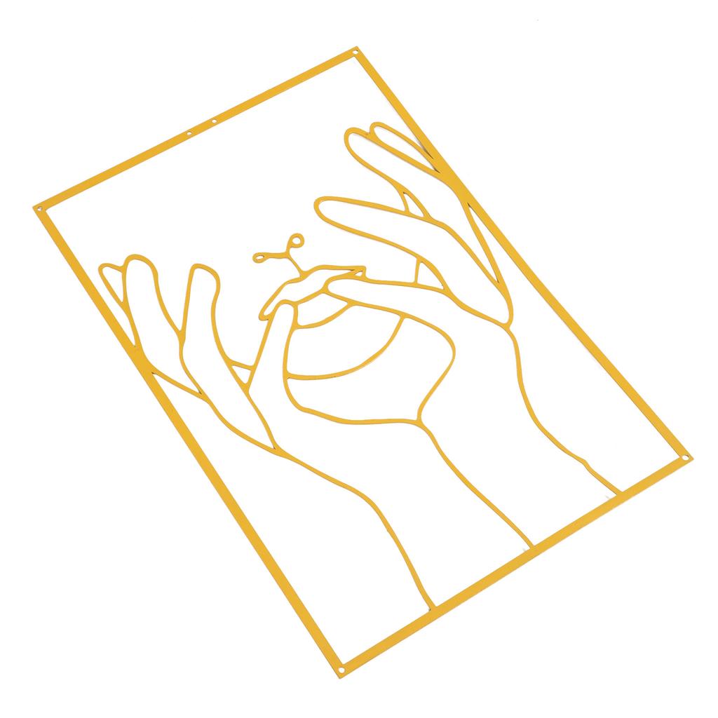 Minimalistisk Väggkonst Dekor 45x30cm Modern Kvinna Linje Metall Stor Rumsdekoration för Vardagsrum C