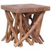 Day and Night - Day and Night Coffee Table Made of Mixed Recycled Wood Logs 40x40x40 Cm