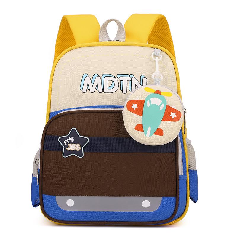 School bag fashionable new light children's backpack large capacity color matching student backpack spine bag
