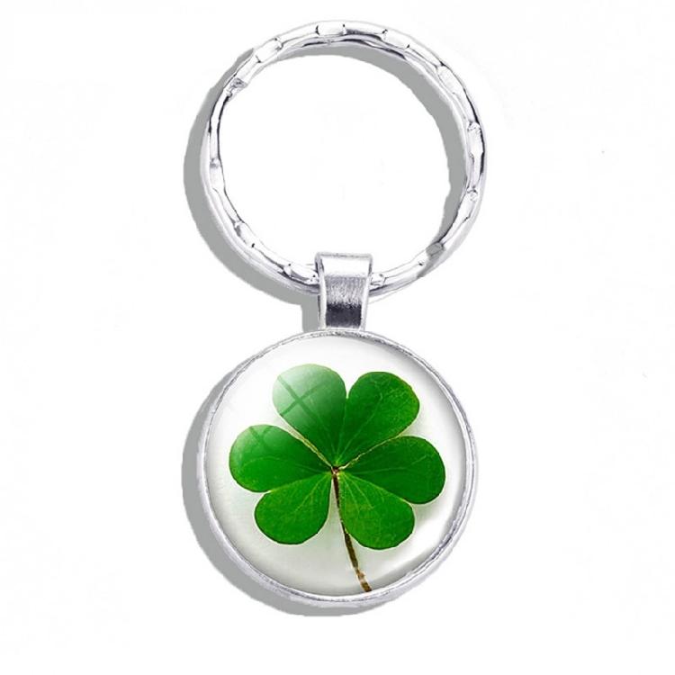 Clovers Keychain Lucky Keyring Ornament Backpack Bag Accessories Jewelry Gift