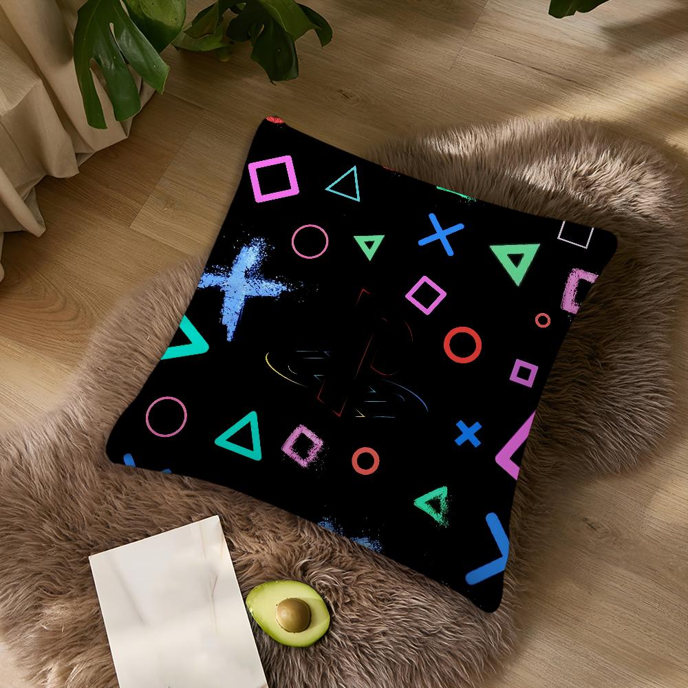 Cool P-PlayStation Fashion Gamer Cushion For Bedroom Car Coffee Shop Room Soft and Living Room Sofa Decorative Pillow Cover Case